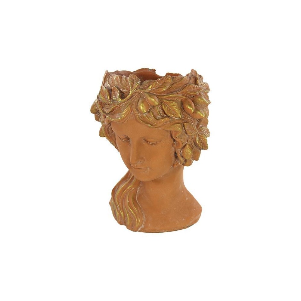 TESTA PORTAVASO TERRACOTTA ORO